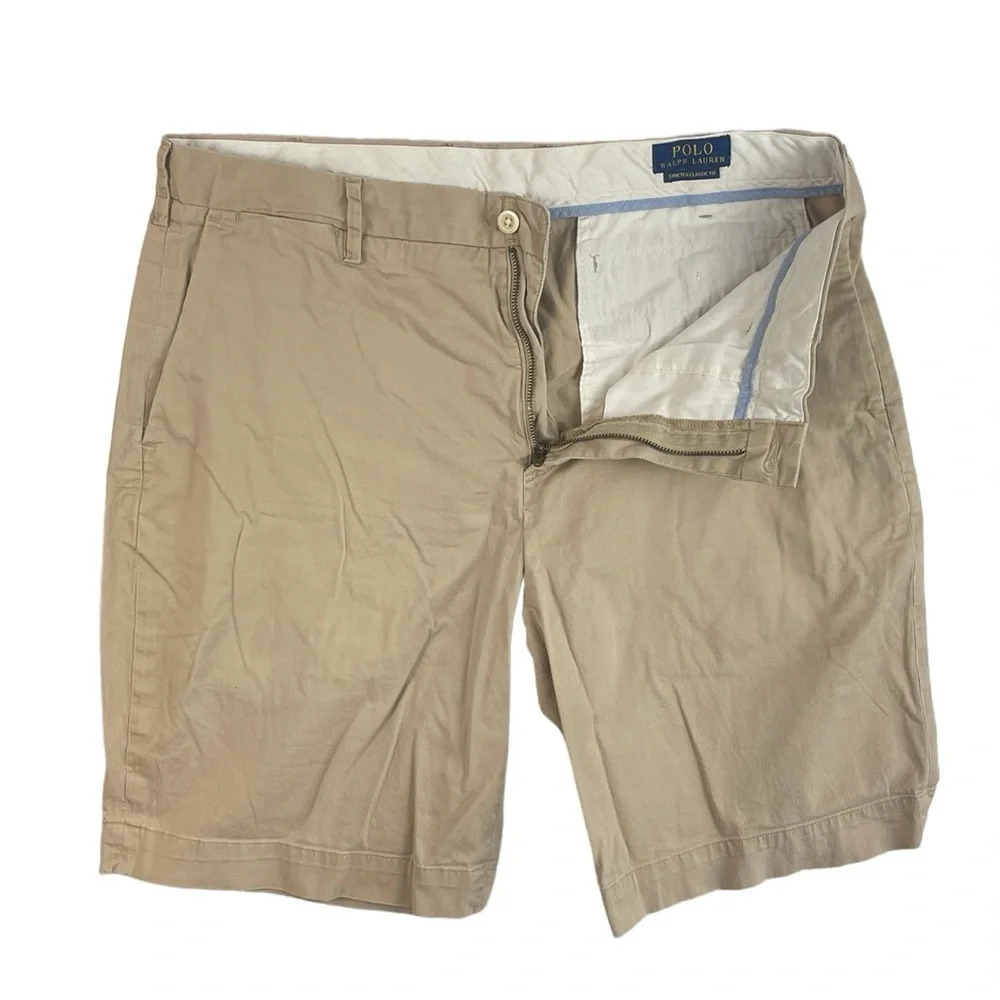SH775 Men’s Polo Ralph Lauren Designer Stretch Classic Fit Chino Shorts 36